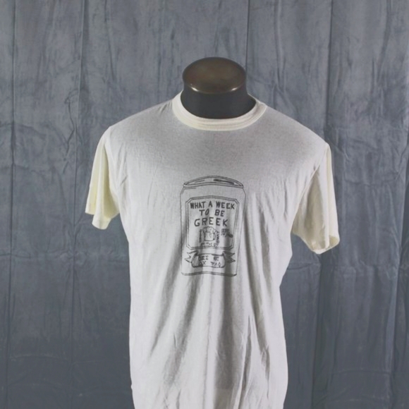 Vintage Graphic T-shirt - What a Week to Greek Pledge 1988 - Men's Large - Picture 3 of 7